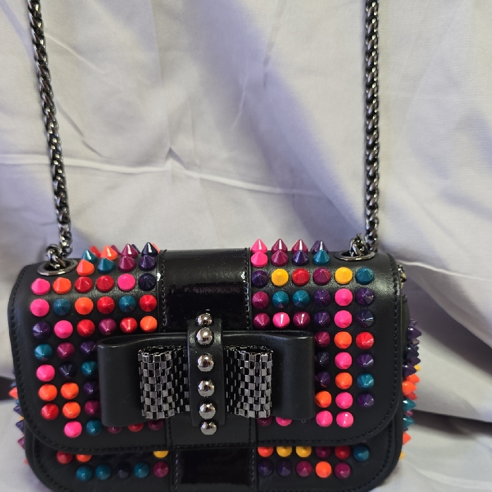 Studded Black Chain Shoulder Bag